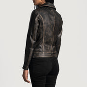 Rumy Maroon 真皮机车夹克 女士 – alternate product view 5