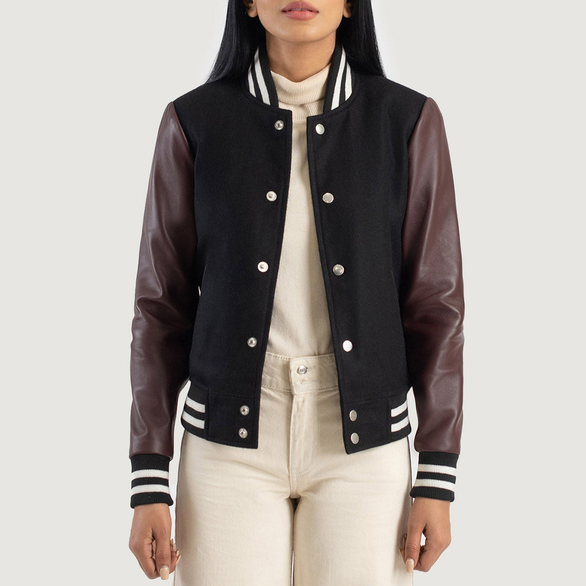 Savant Varsity 真皮夹克 女士 – alternate product view 1