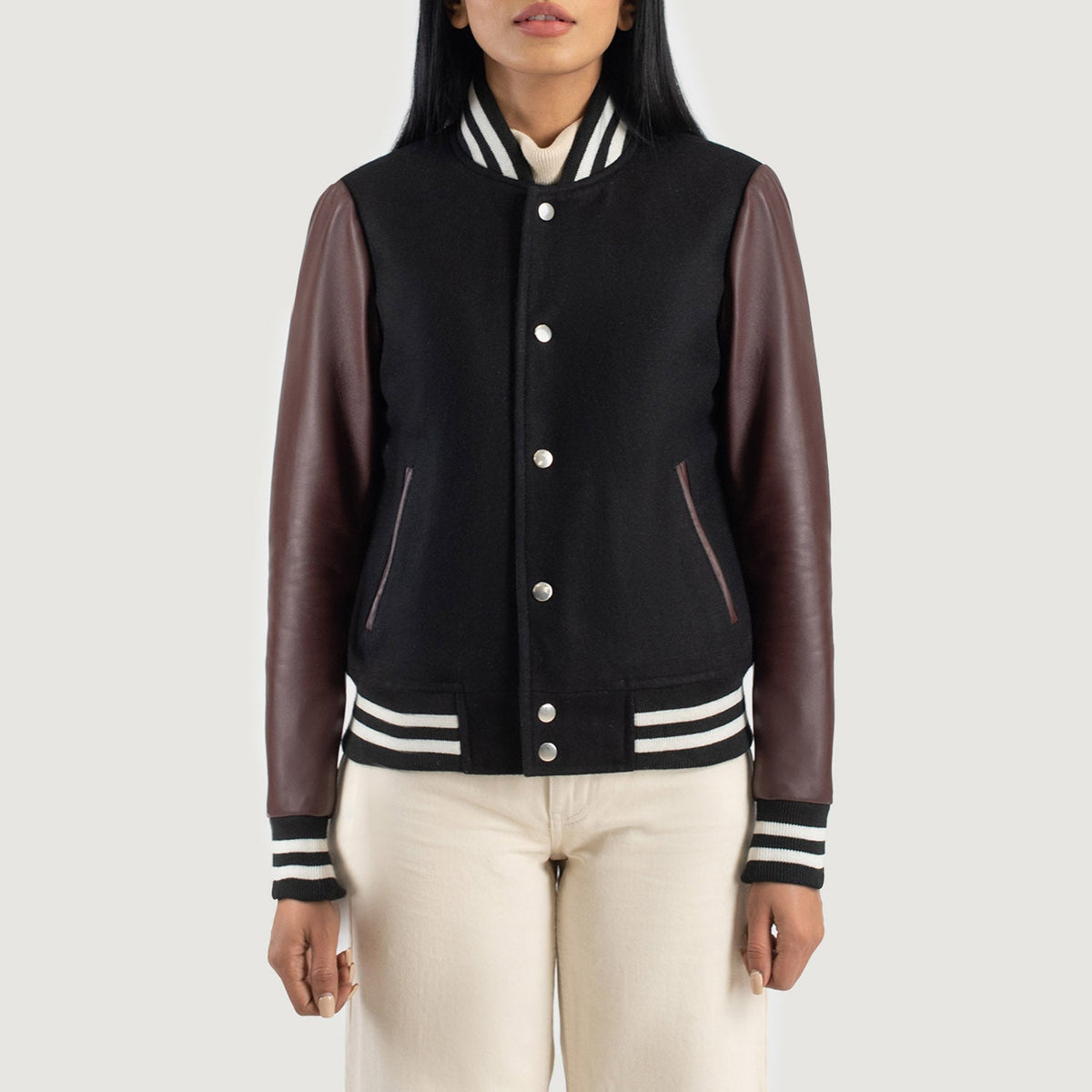 Savant Varsity 真皮夹克 女士 – alternate product view 4