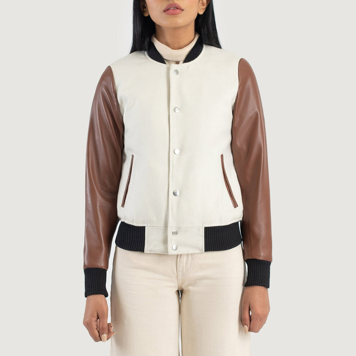 Savant Varsity 真皮夹克 女士 – alternate product view 4