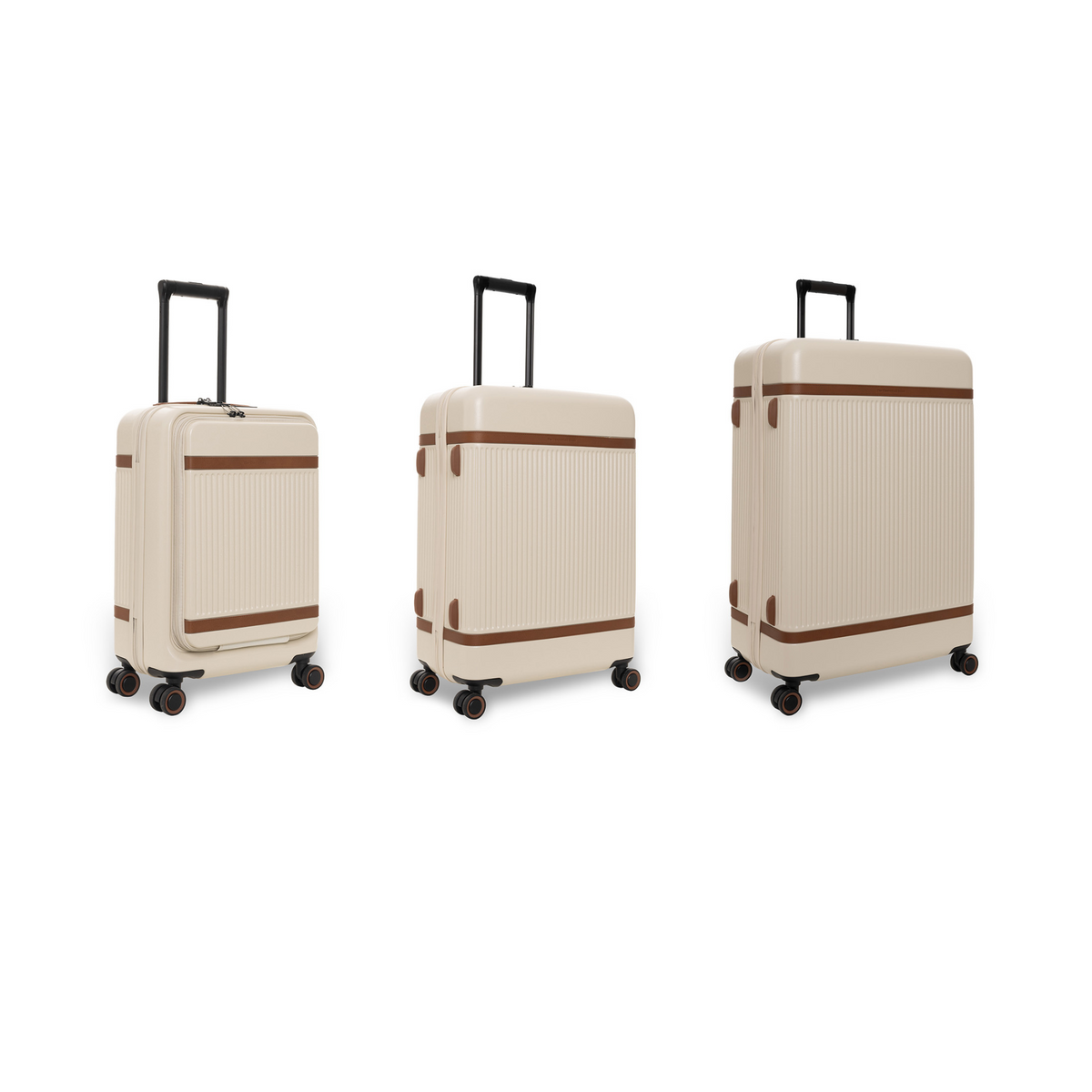 Sandy Beach Suitcase Set Front Pocket Zuna 女士, front view
