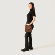 
The Sandra Vintage 浅棕褐色 Leather Saddle Bag – alternate product view 9