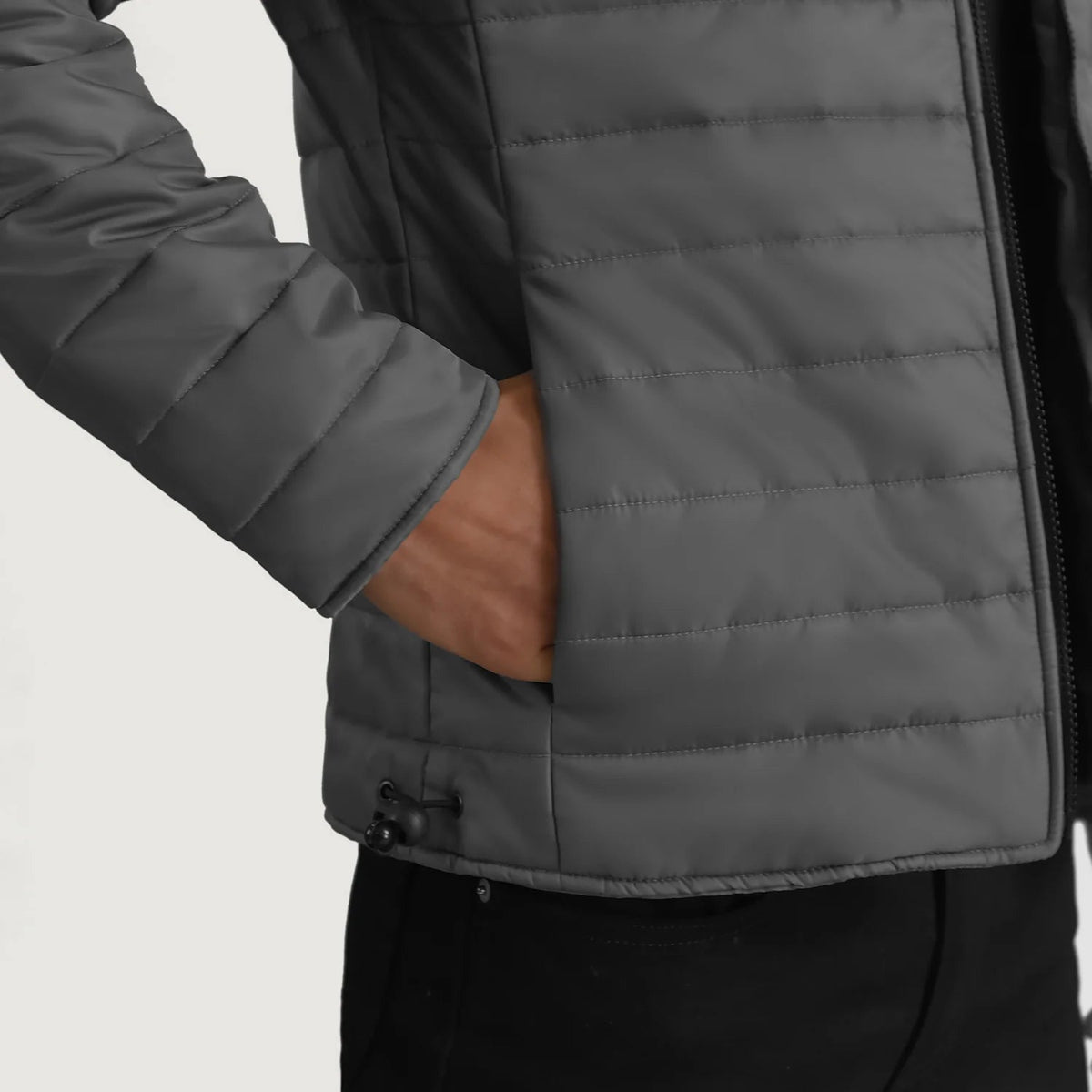 
内衬展示 Showing Quilted Viscose Lining & 内部双侧实用暗袋