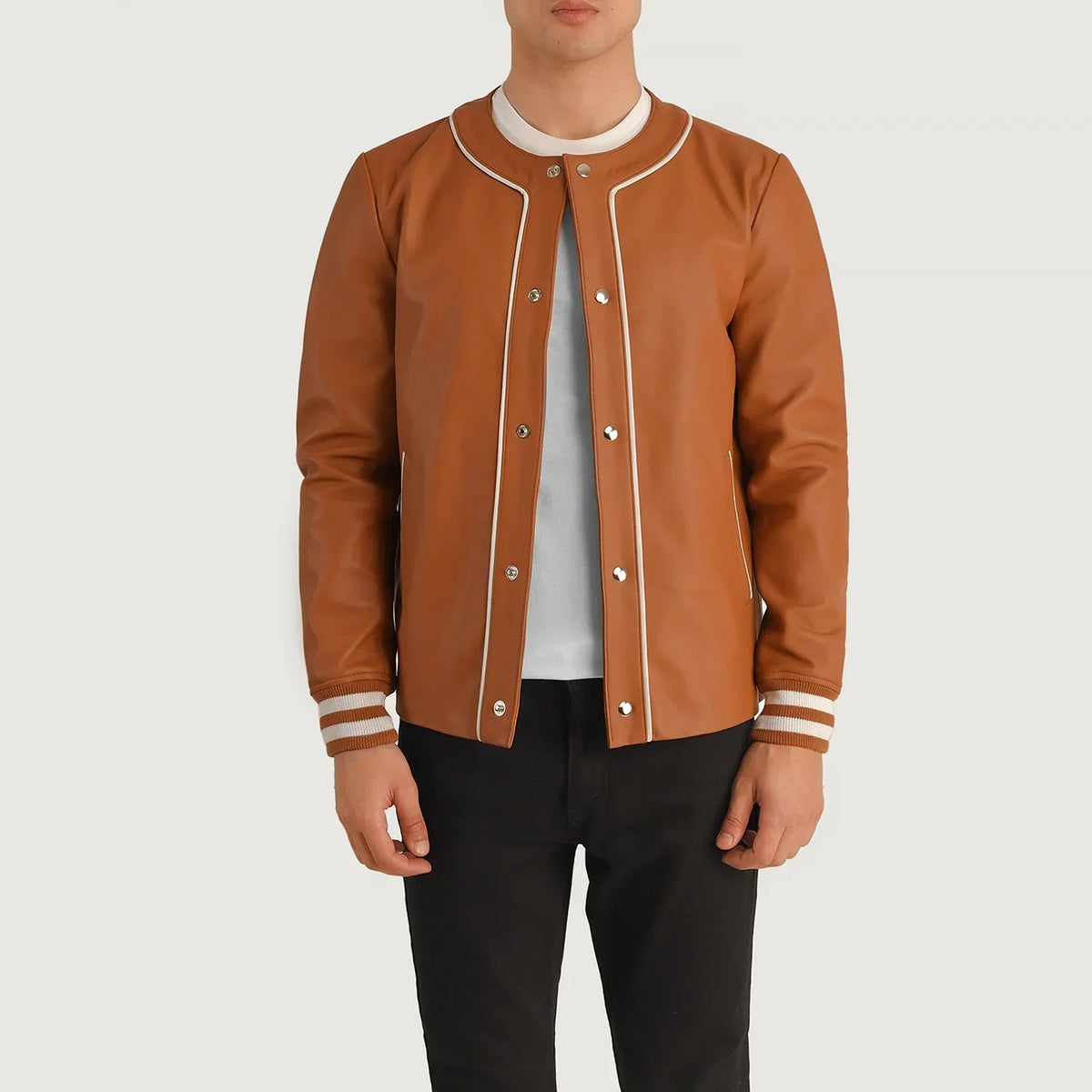 Willis Varsity 真皮夹克 男士 – alternate product view 1